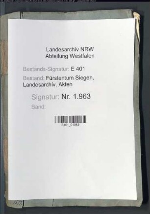 Renteirechnung des Amtes Siegen (zusammengestellt durch den Rentmeister Martinus Dentatus)