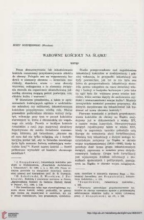 6: Kościoły warowne na Śląsku