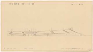 Sportfield Kairo Main Stadium: North Elevation 1:200