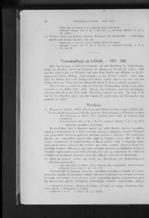 Versammlung zu Lübeck. - 1297-1302.