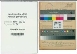 Entnazifizierung Anton Wessels , geb. 14.10.1900 (Telegraphenhandwerker)