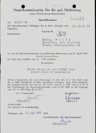 Wolff, Hedwig