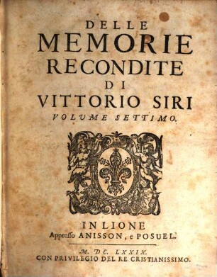 Memorie Recondite : Dall'Anno 1601. sino al 1640., 7