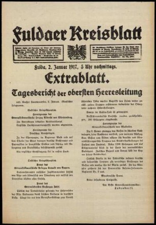 Ausgabe vom Dienstag, den 02. Januar 1917.