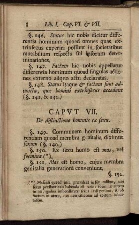 Caput VII. De distinctione hominis ex sexu