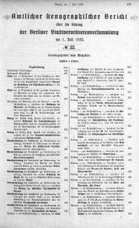No. 22, 1. Juli 1920