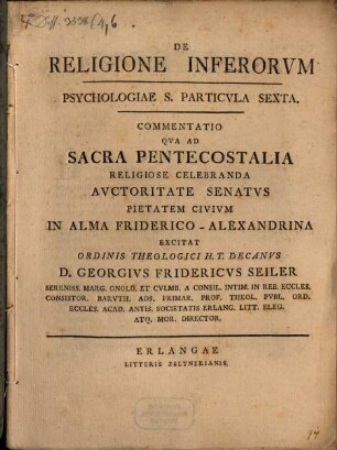Animadversionum ad phychologiam sacram particula ..., 6