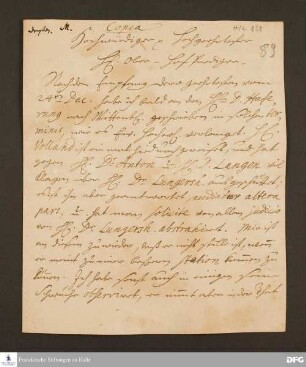 Brief von August Hermann Francke an Bernhard Walther Marperger.