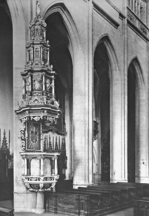 Kutná Hora / Kuttenberg (Tschechien), St. Barbara, Kanzel
