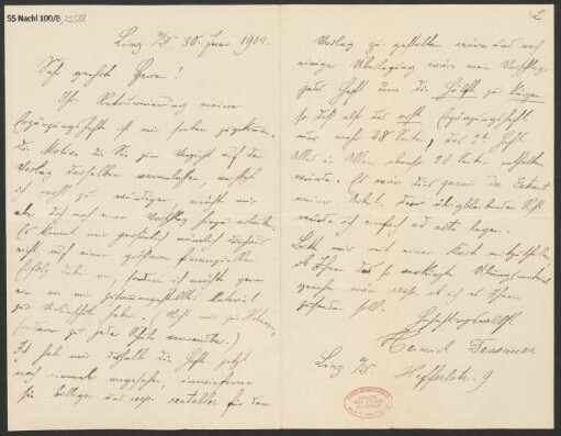 Brief an B. Schott's Söhne : 30.06.1904