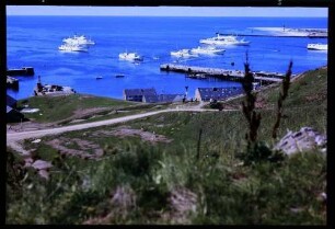 Helgoland: Schiffe vor Anker, von oben
