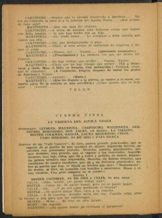 Cuadro final - La taberna del águila negra