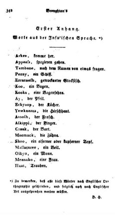 Worte aus der Insuischen Sprache