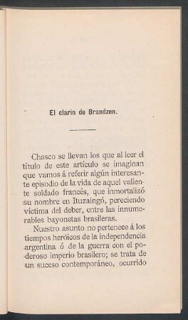El clarín de Brandzen