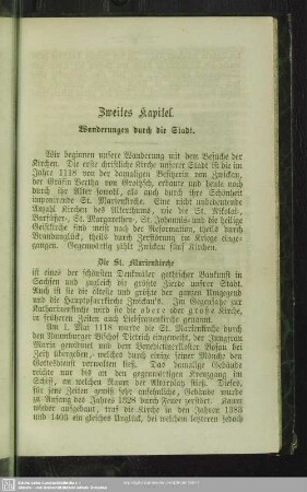 Zweites Kapitel. Wanderungen durch die Stadt