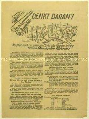 Aufruf der KPD zur Teilnahme am Volksbegehren zur Fürstenenteignung 1926