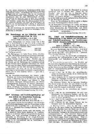 Unfall- und Haftpflichtversicherung der Leibeserziehung in den Schulen und Schülerunfall- und Haftpflichtversicherung im Versicherungsjahr 1942/43 (Gemeinschaftskollektivversicherung - Agrippina -) : [Amtliche Erlasse] ; [Amtlicher Teil]