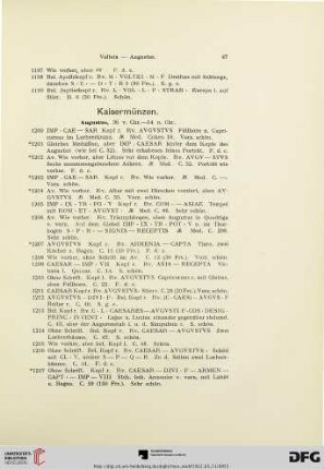 Kaisermünzen (Nr. 1200-1524)