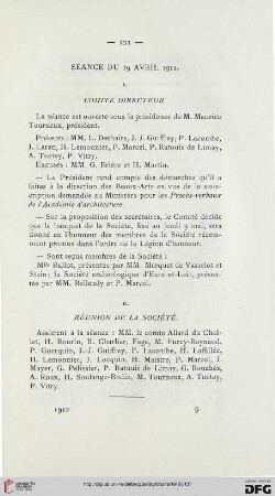 Séance du 19 avril 1912