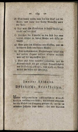 Zweiter Abschnitt. Asthenische Krankheiten.