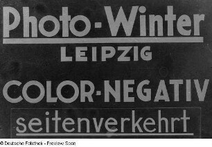 Photo-Winter-Reklame für Color-Negative