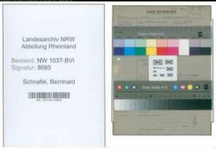 Entnazifizierung Bernhard Schnafel , geb. 19.01.1910 (Schneider)