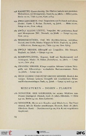 Miniaturen – Dosen – Flakon (Nr. 166-184)