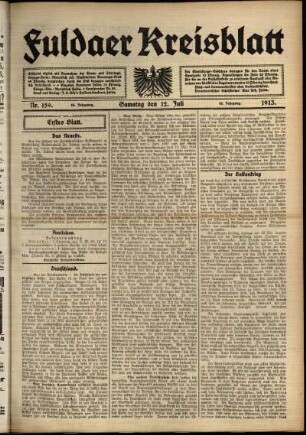 Ausgabe vom Samstag, den 12. Juli 1913.