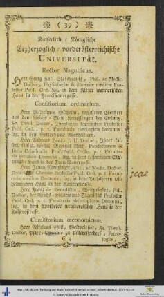 Kaiserlich-Königliche Erzherzoglich-vorderösterreichische Universität.
