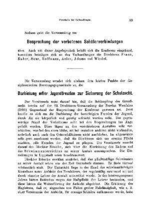 Darbietung edler Jugendfreuden zur Sicherung der Schulzucht : [Protokolle der Verhandlungen]