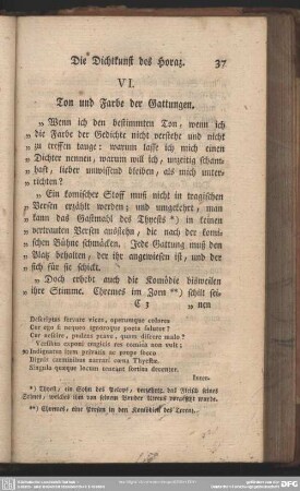 VI. Ton und Farbe der Gattungen