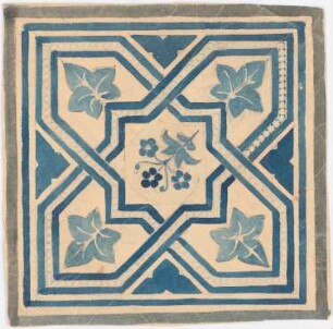 Ornamentik: Detail, evt. Fliese mit floralem Dekor