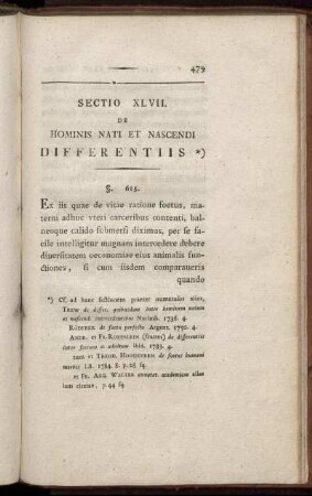 Sectio XLVII. De Hominis Nati et Nascendi Differentiis