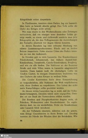 Kriegsblinde retten Amputierte