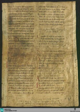 Missale, Fragment - Cod. Karlsruhe 1449