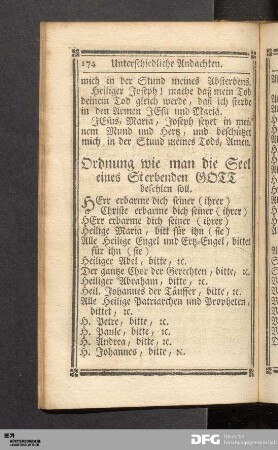 Anbefehlung der Seelen.