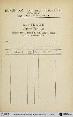 Auftragsliste