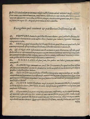 Evangelium quid contineat et quae libertas Christiana. Cap. 18.