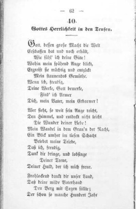 40. Gott, dessen große Macht