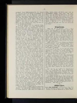 Kriegsliteratur.