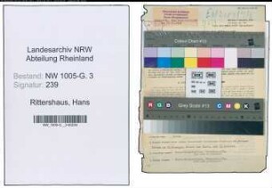 Entnazifizierung Hans Rittershaus , geb. 03.06.1909 (Ingenieur)
