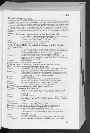 II.5 Graduiertenkollegs (GRK)