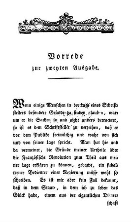 Vorrede zur zweyten Ausgabe.