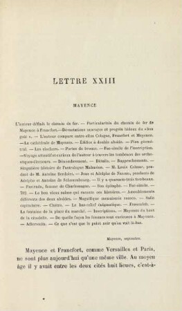 Lettre XXIII