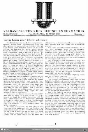 Wenn Laien über Uhren schreiben