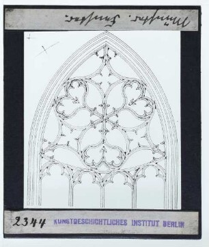 Münster, St. Lamberti : Fenster der Südseite, Maßwerkcouronnement, Zeichnung