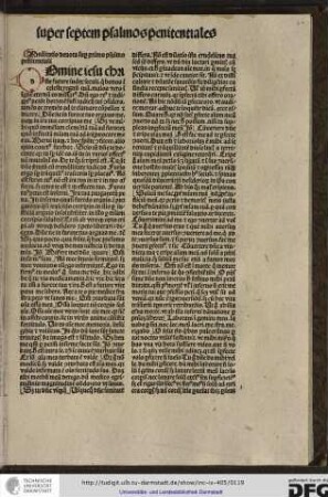 Meditatio devota super primo psalmo penitentiali.