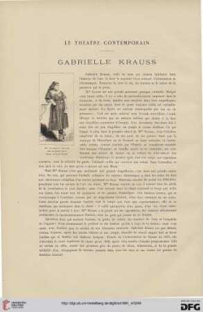 7: Le théatre contemporain : Gabrielle Krauss