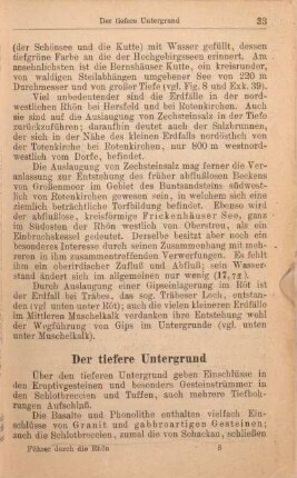 Der tiefere Untergrund