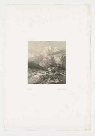 Berglandschaft mit Fluss, Blatt 89 der Folge "Werke"